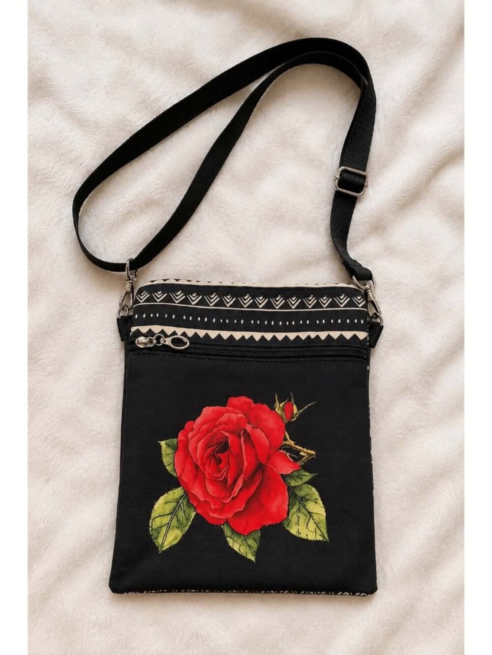 Rose crossbody bag